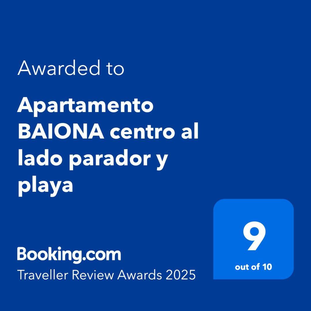 Apartamento Baiona Centro Al Lado Parador Y Playa Luaran gambar